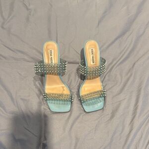 Steve Madden Teal Studded Heels